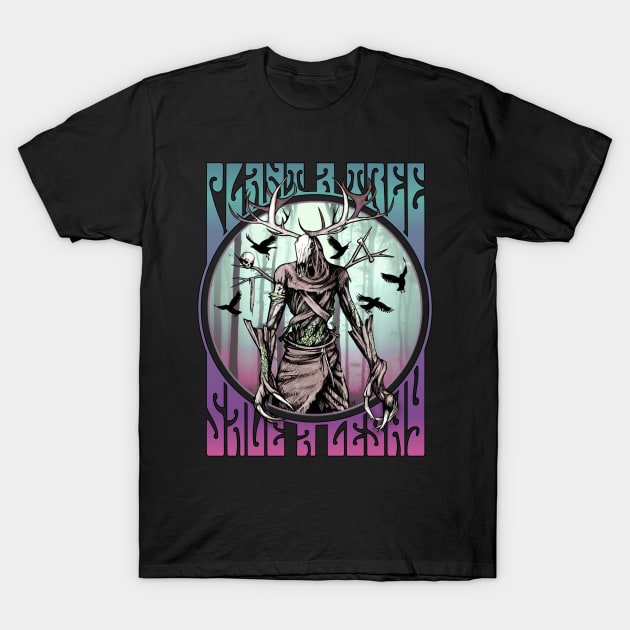 Plant a Tree, Save A Leshy [VAPORWAVE] T-Shirt by Lix